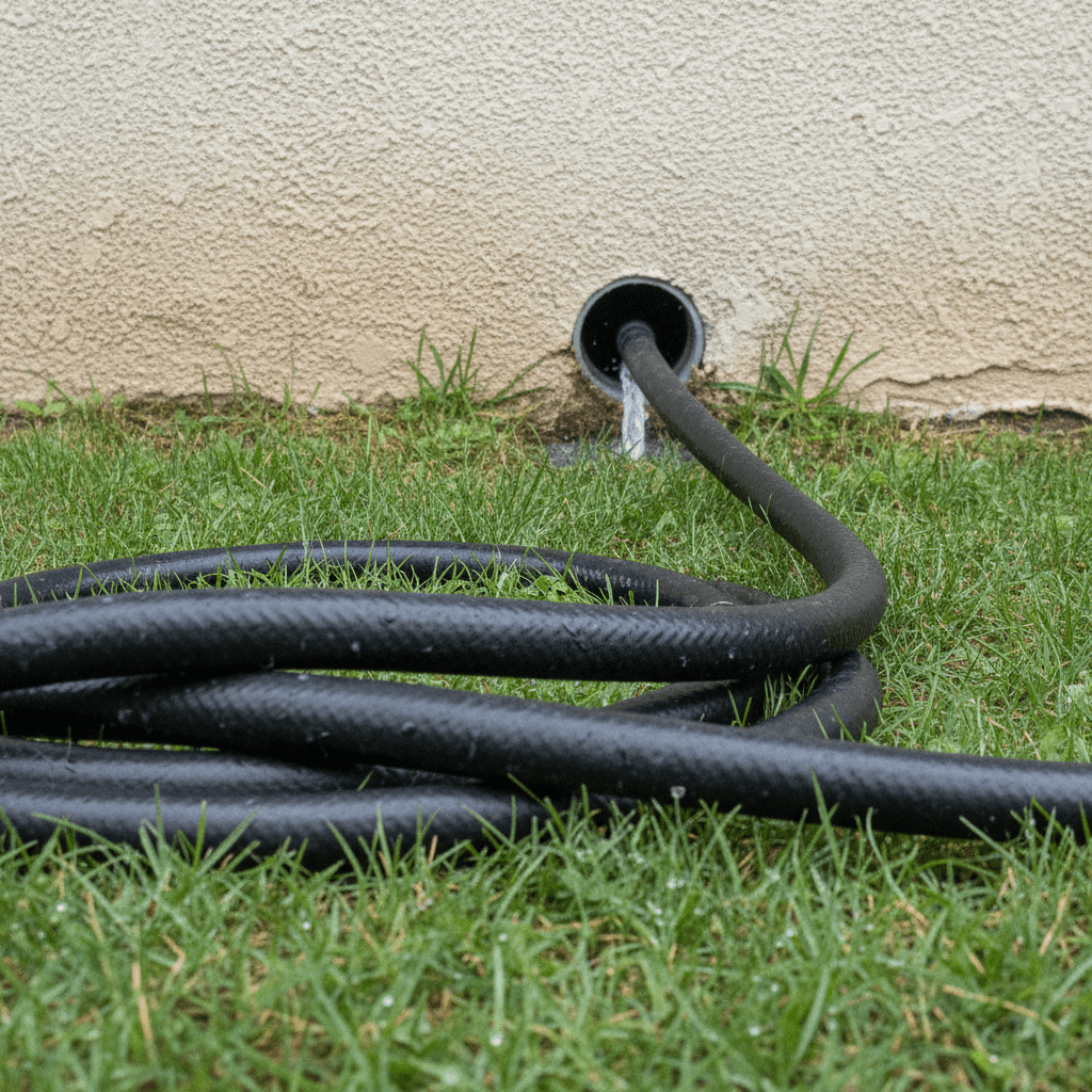 Spülfahrzeug mit Hochdruckschlauch für Kanalreinigung