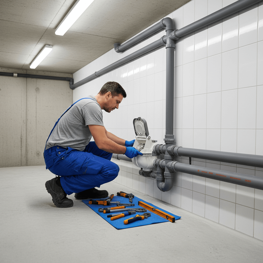 Rückstausicherung Einbau im Keller gegen Hochwasser
